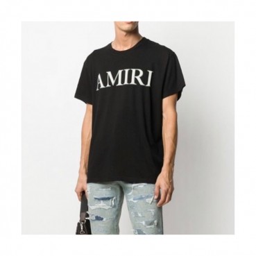 Amiri 2021 Mm/Wm Logo Cotton Short Sleeved Tshirts - 아미리 2021 남/녀 로고 코튼 반팔티 Ami0141x.Size(s 