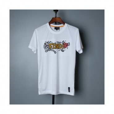 [펜디]Fendi 2021 Mens Logo Casual Short Sleeved Tshirts - 펜디 2021 남성 로고 캐쥬얼 코튼 반팔티 Fen0946x.Size(m 