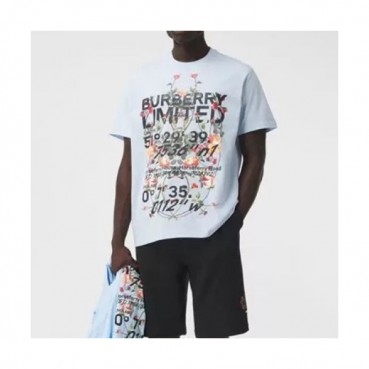 [버버리]Burberry 2021 Mm/Wm Logo Cotton Short Sleeved Tshirts - 버버리 2021 남/녀 로고 코튼 반팔티 Bur03725x.Size(s 