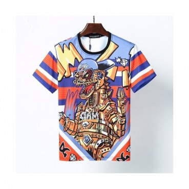 [돌체앤가바나]Dolce&Gabbana 2021 Mens Logo Silket Short Sleeved Tshirts - 돌체앤가바나 2021 남성 로고 실켓 반팔티 Dol0311x.Size(m 