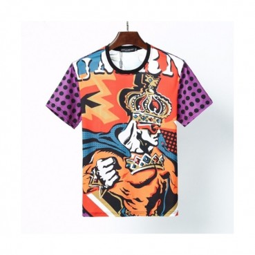[돌체앤가바나]Dolce&Gabbana 2021 Mens Logo Silket Short Sleeved Tshirts - 돌체앤가바나 2021 남성 로고 실켓 반팔티 Dol0309x.Size(m 