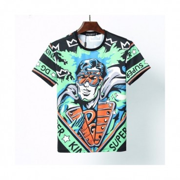 [돌체앤가바나]Dolce&Gabbana 2021 Mens Logo Silket Short Sleeved Tshirts - 돌체앤가바나 2021 남성 로고 실켓 반팔티 Dol0307x.Size(m 