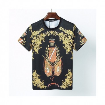 [돌체앤가바나]Dolce&Gabbana 2021 Mens Logo Silket Short Sleeved Tshirts - 돌체앤가바나 2021 남성 로고 실켓 반팔티 Dol0305x.Size(m 