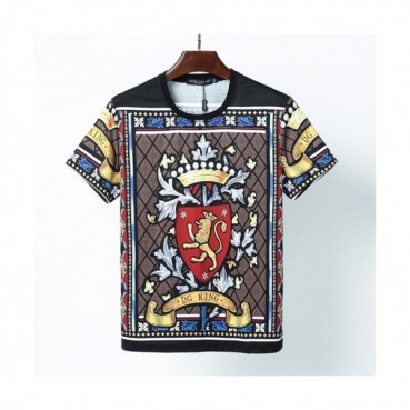 [돌체앤가바나]Dolce&Gabbana 2021 Mens Logo Silket Short Sleeved Tshirts - 돌체앤가바나 2021 남성 로고 실켓 반팔티 Dol0304x.Size(m 