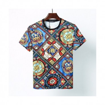 [돌체앤가바나]Dolce&Gabbana 2021 Mens Logo Silket Short Sleeved Tshirts - 돌체앤가바나 2021 남성 로고 실켓 반팔티 Dol0301x.Size(m 