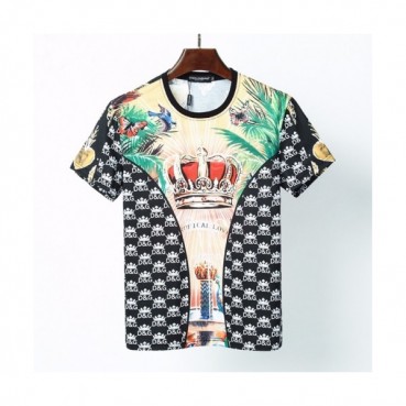 [돌체앤가바나]Dolce&Gabbana 2021 Mens Logo Silket Short Sleeved Tshirts - 돌체앤가바나 2021 남성 로고 실켓 반팔티 Dol0291x.Size(m 