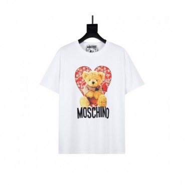 [모스키노]Moschino 2021 Mm/Wm Logo Cotton Short Sleeved Tshirts - 모스키노 2021 남/녀 로고 코튼 반팔티 Mos0141x.Size(xs 