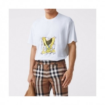 [버버리]Burberry 2021 Mm/Wm Logo Cotton Short Sleeved Tshirts - 버버리 2021 남/녀 로고 코튼 반팔티 Bur03709x.Size(s 
