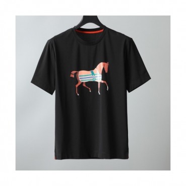 [에르메스]Hermes 2021 Mens Crew-neck Short Sleeved Tshirts 