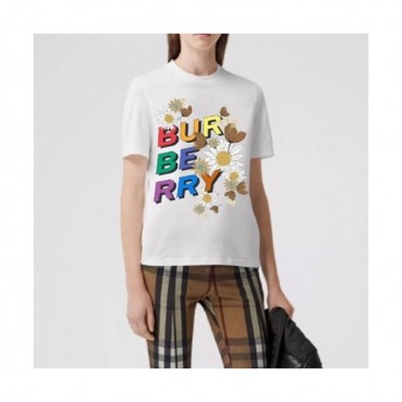 Burberry Mm/Wm Logo Cotton Short Sleeved Tshirts - 버버리 2021 남/녀 로고 코튼 반팔티 Bur03679x.Size(s 