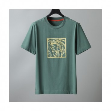 [에르메스]Hermes 2021 Mens Crew-neck Short Sleeved Tshirts 