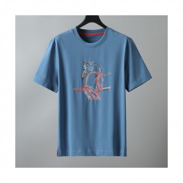 [에르메스]Hermes 2021 Mens Crew-neck Short Sleeved Tshirts 