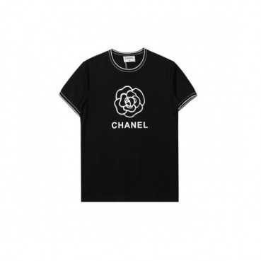 [샤넬]Chanel 2021 Mm/Wm 'CC' Logo Cotton Short Sleeved Tshirts - 샤넬 2021 남/녀 'CC'로고 코튼 반팔티 Cnl0658x.Size(xs 
