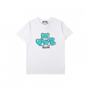 [모스키노]Moschino 2021 Mm/Wm Logo Cotton Short Sleeved Tshirts - 모스키노 2021 남/녀 로고 코튼 반팔티 Mos0137x.Size(s 