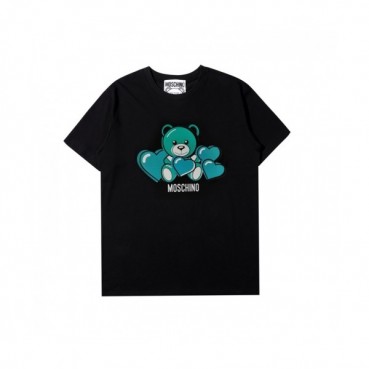 [모스키노]Moschino 2021 Mm/Wm Logo Cotton Short Sleeved Tshirts - 모스키노 2021 남/녀 로고 코튼 반팔티 Mos0136x.Size(s 