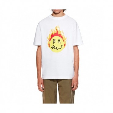 [팜 엔젤스]Palm Angels 2021 Mm/Wm Logo Cotton Short Sleeved Tshirts - 팜 엔젤스 2021 남/녀 로고 코튼 반팔티셔츠 Pam0280x.Size(xs 