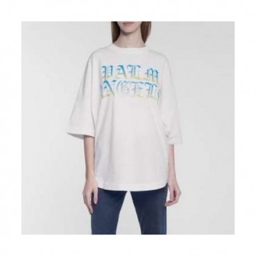 [팜 엔젤스]Palm Angels 2021 Mm/Wm Logo Cotton Short Sleeved Tshirts - 팜 엔젤스 2021 남/녀 로고 코튼 반팔티셔츠 Pam0278x.Size(xs 
