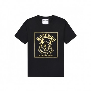[모스키노]Moschino 2021 Mm/Wm Logo Cotton Short Sleeved Tshirts - 모스키노 2021 남/녀 로고 코튼 반팔티 Mos0132x.Size(s 