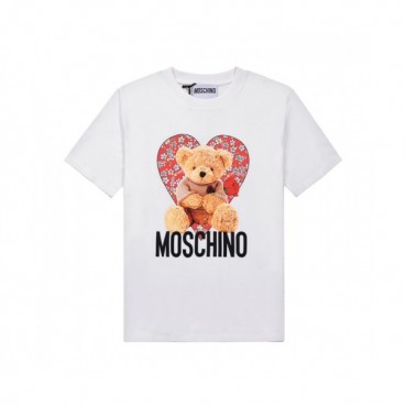 [모스키노]Moschino 2021 Mm/Wm Logo Cotton Short Sleeved Tshirts - 모스키노 2021 남/녀 로고 코튼 반팔티 Mos0130x.Size(s 