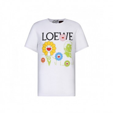 [로에베]Loewe 2021 Mm/Wm Smile Short Sleeved Tshirts - 로에베 2021 남자 스마일 실켓 반팔티 Loe0368x.Size(s 