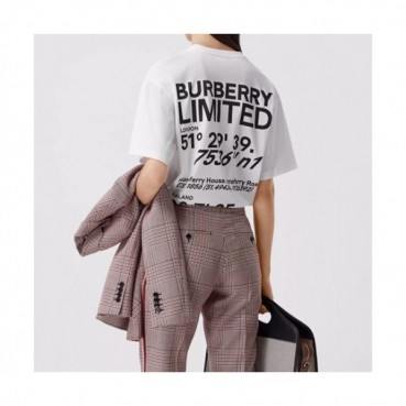 Burberry Mm/Wm Logo Cotton Short Sleeved Tshirts - 버버리 2021 남/녀 로고 코튼 반팔티 Bur03591x.Size(s 