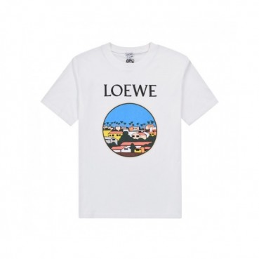 [로에베]Loewe 2021 Mm/Wm Smile Short Sleeved Tshirts - 로에베 2021 남자 스마일 실켓 반팔티 Loe0359x.Size(s 