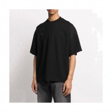 Ami 2020 Mm/Wm Casual Cotton Short Sleeved Tshirt - 아미 2020 남/녀 로고 코튼 캐쥬얼 반팔티 Ami0080x.Size(s 