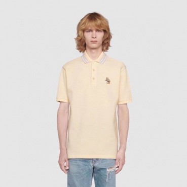 구찌 남성 폴로 아이보리 반팔티 - Gucci Mens Ivory Short Sleeved Tshirts 