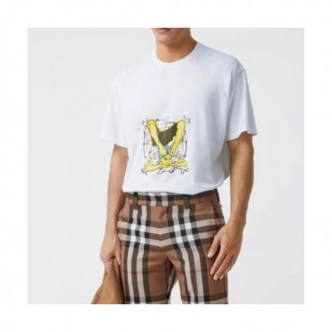 [버버리]Burberry 2020 Mm/Wm Logo Cotton Short Sleeved Tshirts - 버버리 2020 남/녀 로고 코튼 반팔티 Bur03554x.Size(xs 