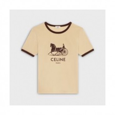 Celine 2020 Mm/Wm Hedi Slimane Logo Cotton Short Sleeved Tshirts - 셀린느 2020 남/녀 로고 코튼 반팔티 Cel0091x.Size(xs 