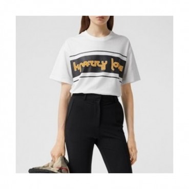 Burberry Mm/Wm Logo Cotton Short Sleeved Tshirts - 버버리 2020 남/녀 로고 코튼 반팔티 Bur03519x.Size(xs 
