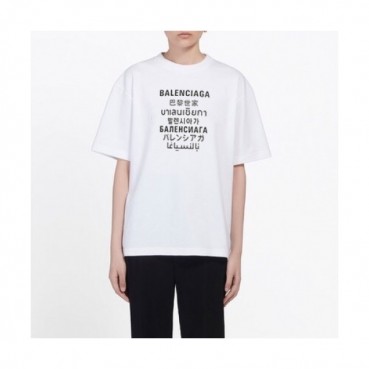 [발렌시아가]Balenciaga 2020 Mm/Wm Logo Cotton Short Sleeved Tshirts - 발렌시아가 2020 남/녀 로고 코튼 반팔티 Bal0773x.Size(xs 