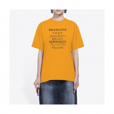 Balenciaga Mm/Wm Logo Cotton Short Sleeved Tshirts - 발렌시아가 남/녀 로고 코튼 반팔티 Bal0772x.Size(xs 