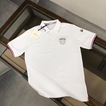 Moncler 2023 Mens Logo Short Sleeved Polo Cotton Tshirts - 몽클레어 2023 남성 로고 코튼 폴로 반팔티 Moc01842x.Size(m 