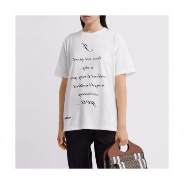 Burberry Mm/Wm Logo Cotton Short Sleeved Tshirts - 버버리 2020 남/녀 로고 코튼 반팔티 Bur02979x.Size(xs 