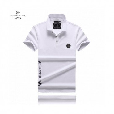 Philipp Plein Mens Logo Cotton Short Sleeved Polo Tshirts - 필립플레인 2020 남성 로고 코튼 폴로 반팔티 Phi0129x.Size(m 