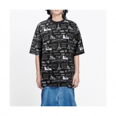 [발렌시아가]Balenciaga 2020 Mm/Wm Logo Cotton Short Sleeved Tshirts - 발렌시아가 2020 남자 로고 오버사이즈 코튼 반팔티 Bal0734x.Size(xs 
