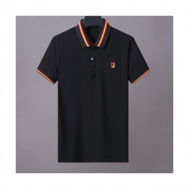 [펜디]Fendi 2020 Mens Logo Casual Short Sleeved Polo Tshirts - 펜디 2020 남성 로고 캐쥬얼 코튼 폴로 반팔티 Fen0781x.Size(m 