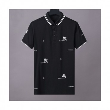 [버버리]Burberry 2020 Mens Logo Cotton Short Sleeved Polo Tshirts - 버버리 2020 남성 로고 코튼 폴로 반팔티 Bur02859x.Size(m 