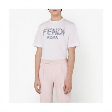 [펜디]Fendi 2020 Mens Logo Casual Short Sleeved Tshirts - 펜디 2020 남성 로고 캐쥬얼 코튼 반팔티 Fen0776x.Size(xs 