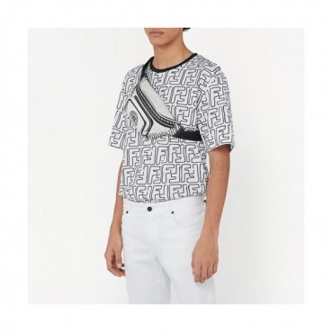 [펜디]Fendi 2020 Mens Logo Casual Short Sleeved Tshirts - 펜디 2020 남성 로고 캐쥬얼 코튼 반팔티 Fen0762x.Size(xs 