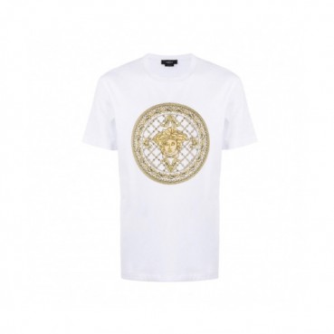[베르사체]Versace 2020 Mens Logo Silket Short Sleeved Tshirts - 베르사체 2020 남성 메두사 실켓 반팔티 Ver0675x.Size(s 