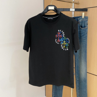[크롬하츠]Chrome hearts 2025 Mens Logo Casual Short Sleeved Tshirts - 크롬하츠 2025 남성 로고 캐쥬얼 반팔티 Chr0241x.Size(s 