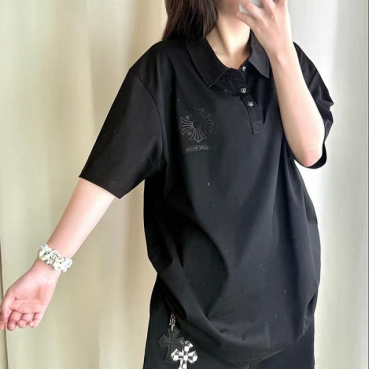 크롬하츠 남성 블랙 폴로 반팔티 - Chrom Hearts Mens Camel Short sleeved Tshirts 