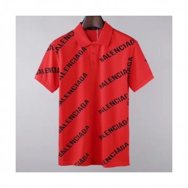 [발렌시아가]Balenciaga 2020 Mens Logo Cotton Short Sleeved Polo Tshirts - 발렌시아가 2020 남성 로고 코튼 폴로 반팔티 Bal0668x.Size(m 