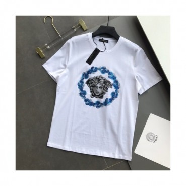 [베르사체]Versace 2020 Mens Logo Silket Short Sleeved Tshirts - 베르사체 2020 남성 메두사 실켓 반팔티 Ver0671x.Size(m 