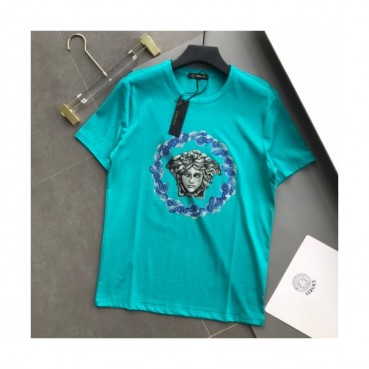[베르사체]Versace 2020 Mens Logo Silket Short Sleeved Tshirts - 베르사체 2020 남성 메두사 실켓 반팔티 Ver0670x.Size(m 