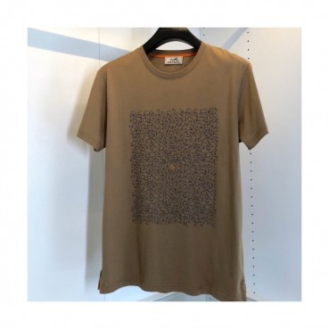 [에르메스]Hermes 2020 Mens Crew-neck Silket Short Sleeved Tshirts 