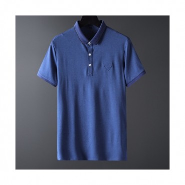 [프라다]Prada 2020 Mens Basic Logo Cotton Short Sleeved Polo Tshirts  - 프라다 2020 남성 베이직 로고 코튼 폴로 반팔티 Pra01098x.Size(m 