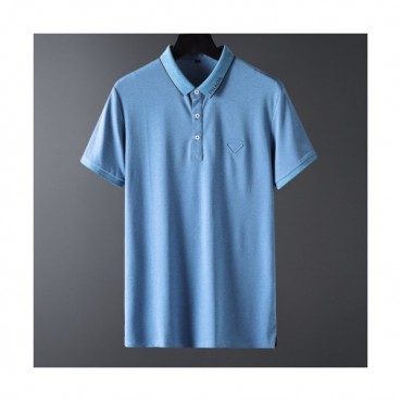 [프라다]Prada 2020 Mens Basic Logo Cotton Short Sleeved Polo Tshirts  - 프라다 2020 남성 베이직 로고 코튼 폴로 반팔티 Pra01097x.Size(m 